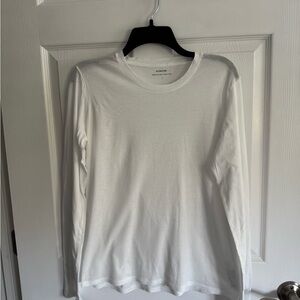 Vince White Long Sleeve Tee